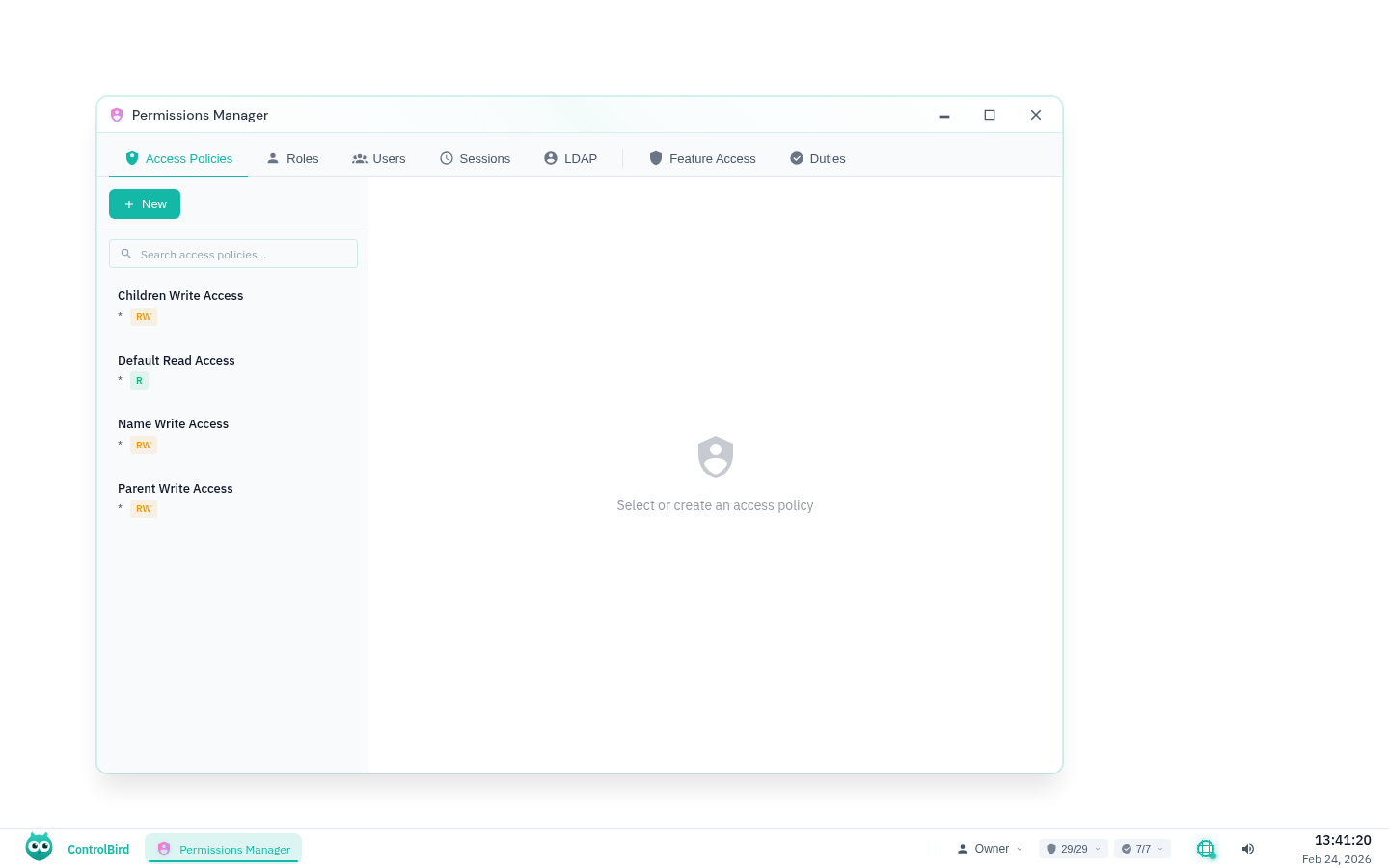 Permissions Manager app