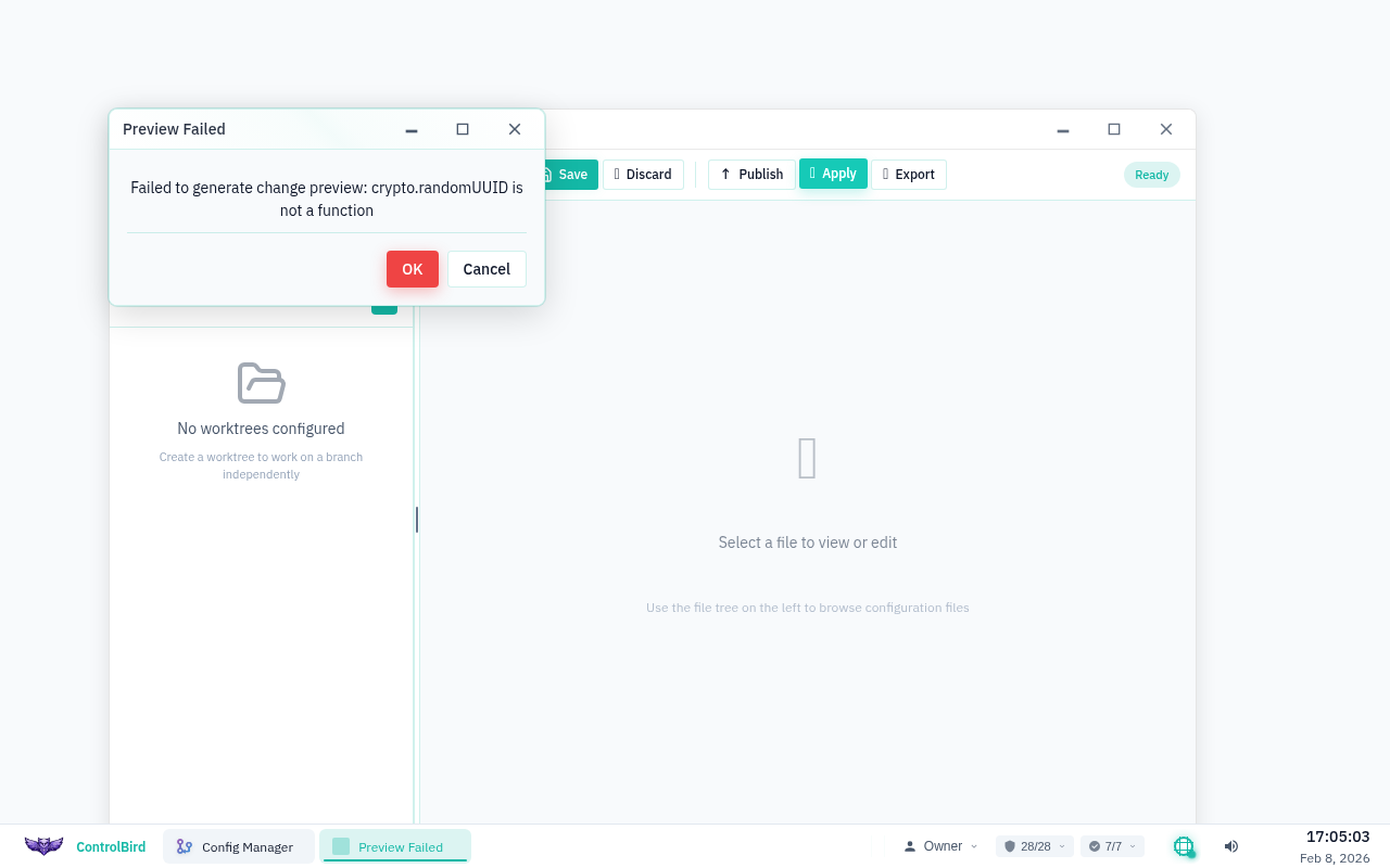 Apply changes preview