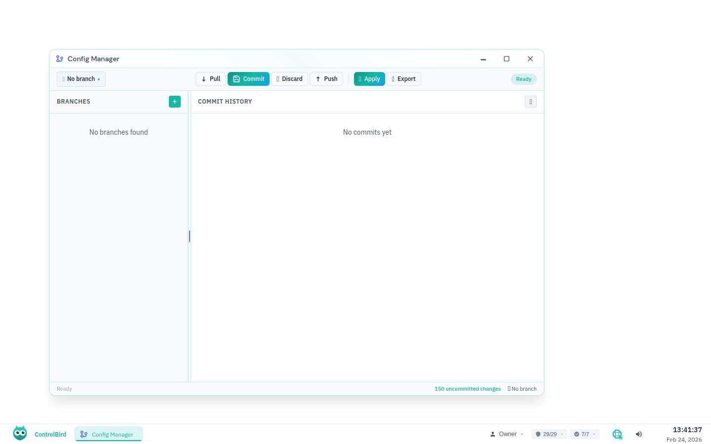 Config Manager interface